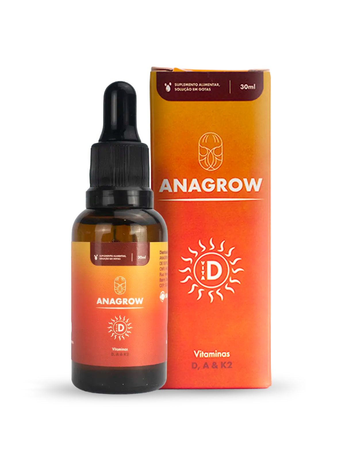 Vitamina D2, A e K2 em Gotas - 30ml