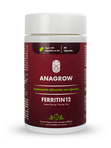 Vitamina de Combate à Queda de Cabelo Ferritin12 - 60 Cápsulas