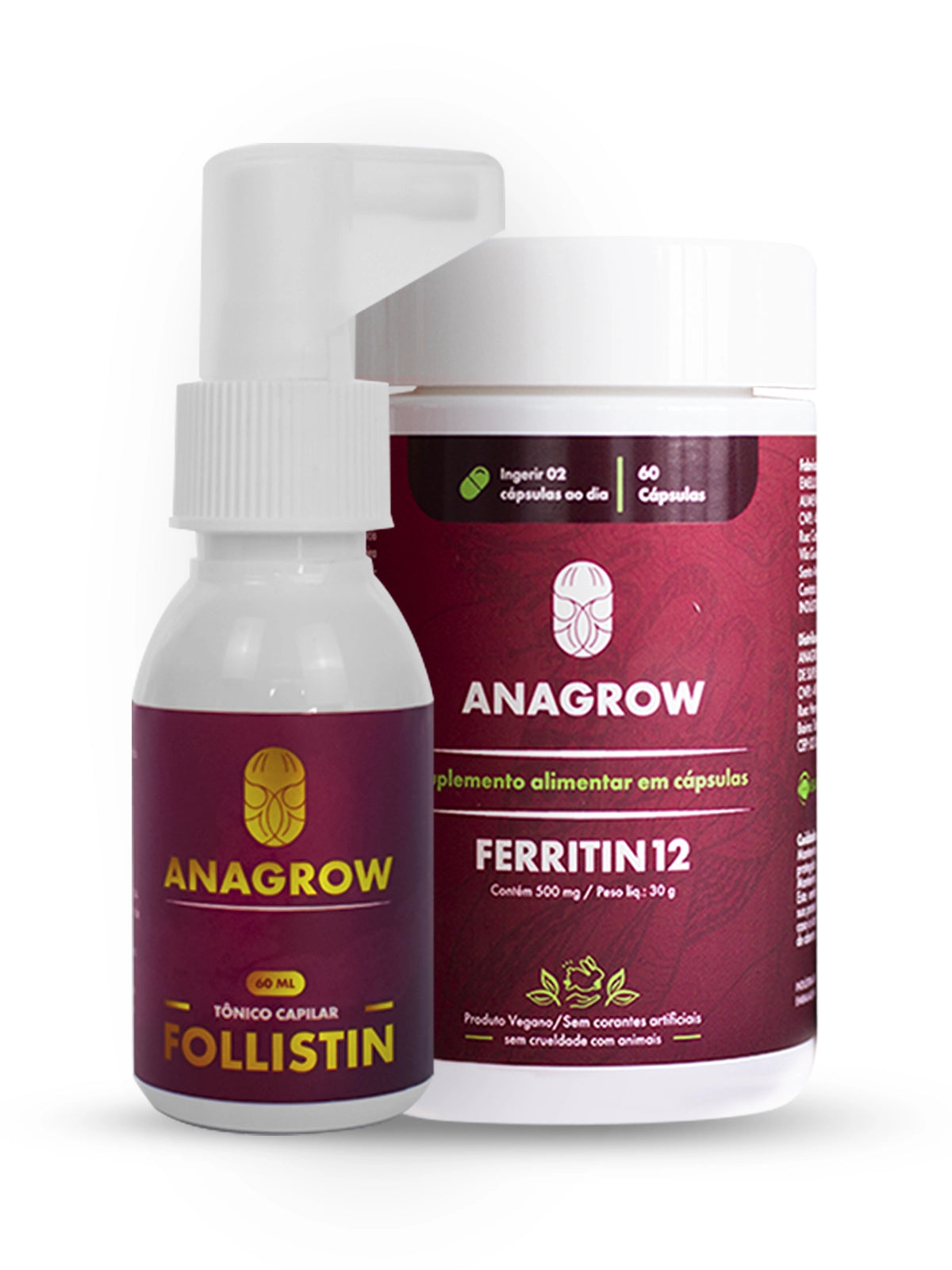 Kit Antiqueda e Crescimento Acelerado | FOLLISTIN + FERRITIN12